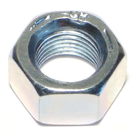 Midwest Fastener Hex Nut, 1/2"-20, Steel, Grade 5, Zinc Plated, 10 PK 69125